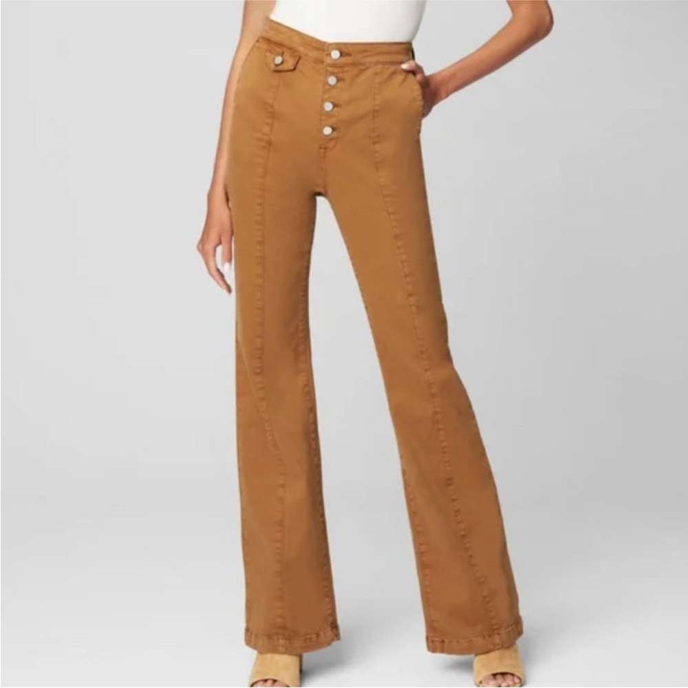Blank NYC The Delancey Golden Latte Ultra High Waisted Wide Leg Jean Size 29